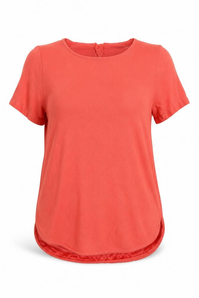 Womens UK Size 8 Marks and Spencer Red Basic T-Shirt