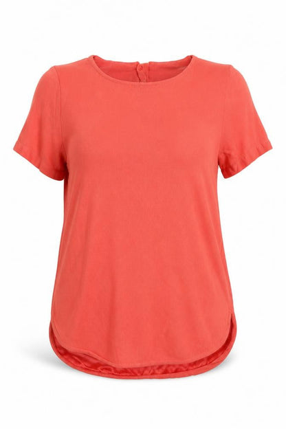 Womens UK Size 8 Marks and Spencer Red Basic T-Shirt
