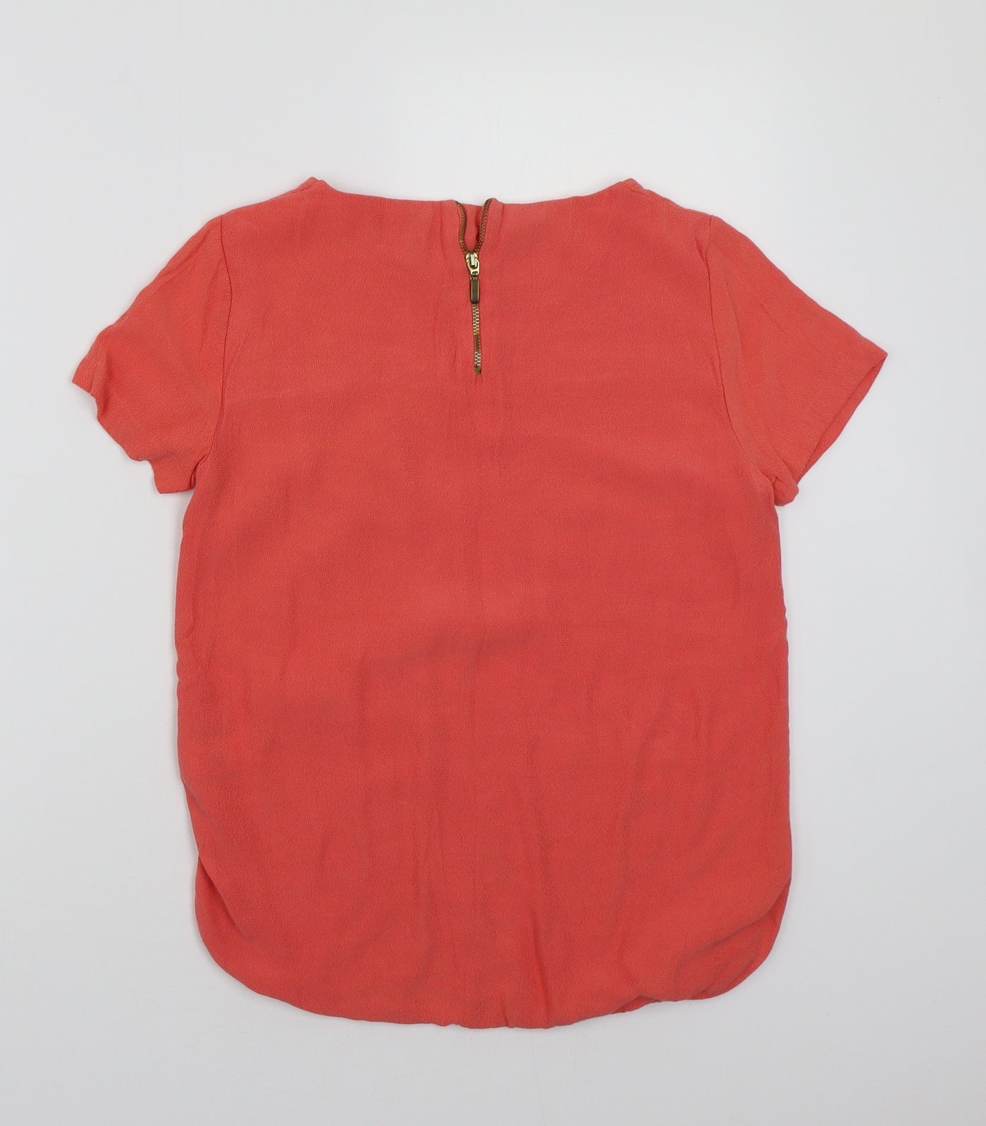 Womens UK Size 8 Marks and Spencer Red Basic T-Shirt
