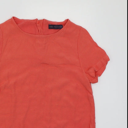 Womens UK Size 8 Marks and Spencer Red Basic T-Shirt