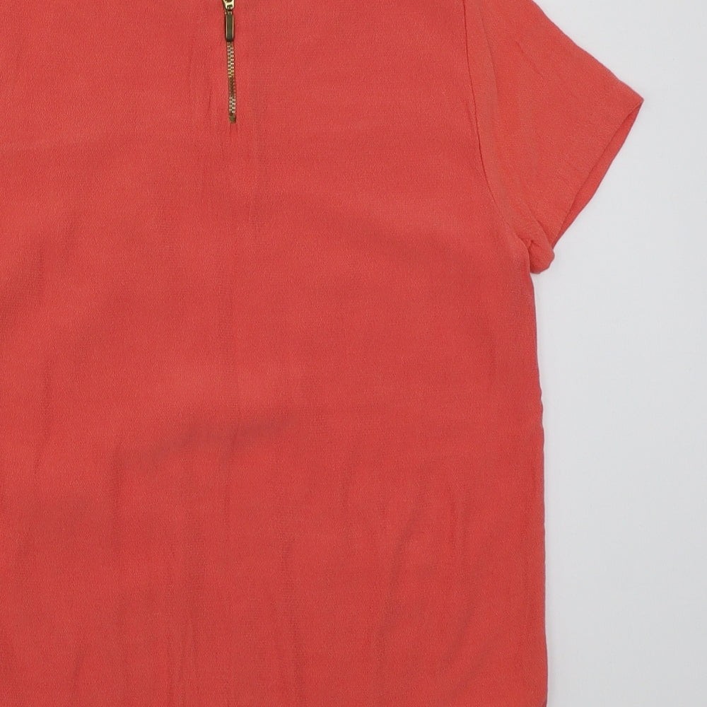 Womens UK Size 8 Marks and Spencer Red Basic T-Shirt