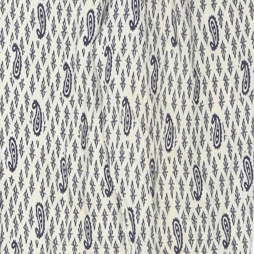 Atmosphere Womens White Paisley  Trousers  Size 10 L24 in