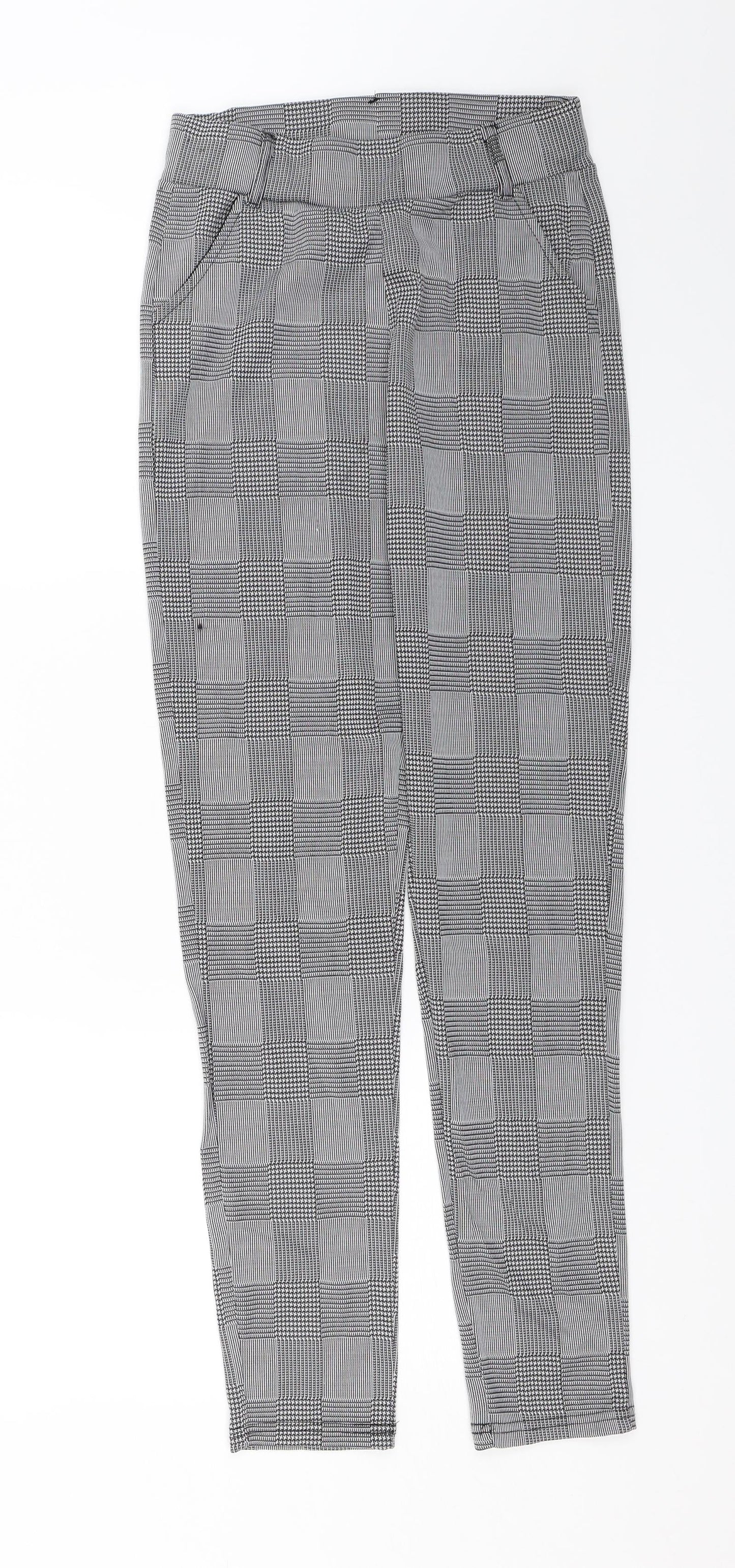 Womens UK Size S Preworn Regular Fit Capri Grey Trousers