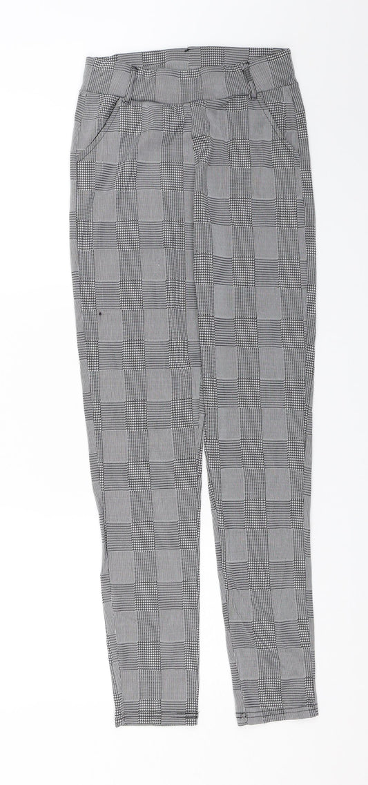 Womens UK Size S Preworn Regular Fit Capri Grey Trousers