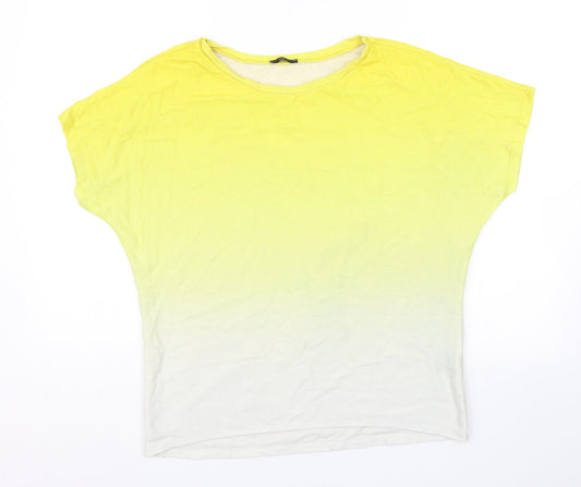 M&Co Womens Yellow   Basic Blouse Size M