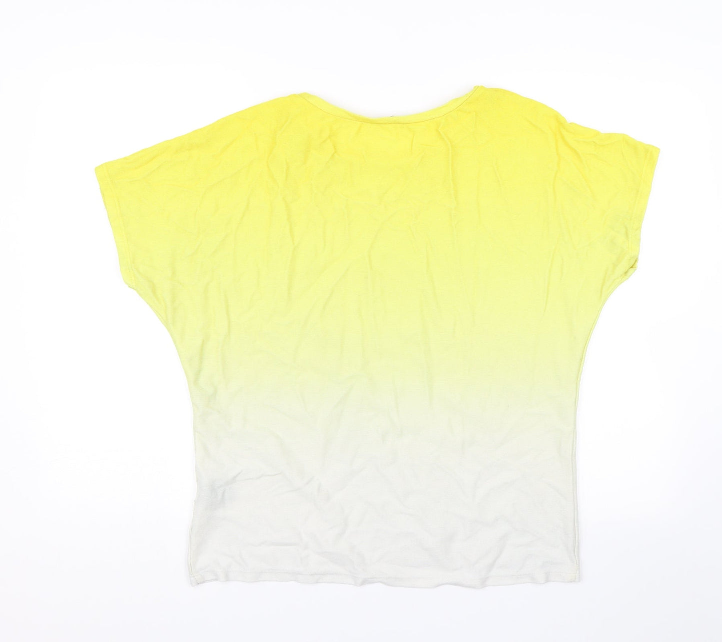 M&Co Womens Yellow   Basic Blouse Size M