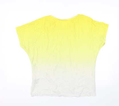 M&Co Womens Yellow   Basic Blouse Size M