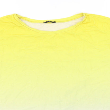 M&Co Womens Yellow   Basic Blouse Size M
