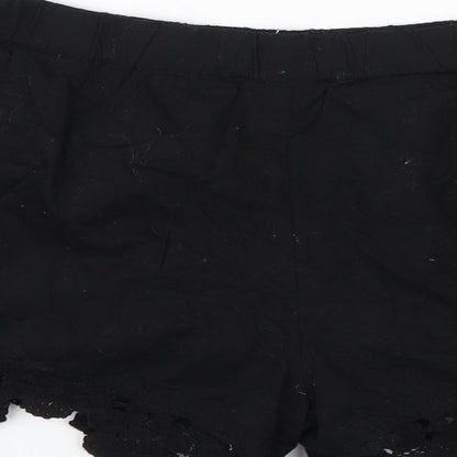Topshop Womens Black   Hot Pants Shorts Size S