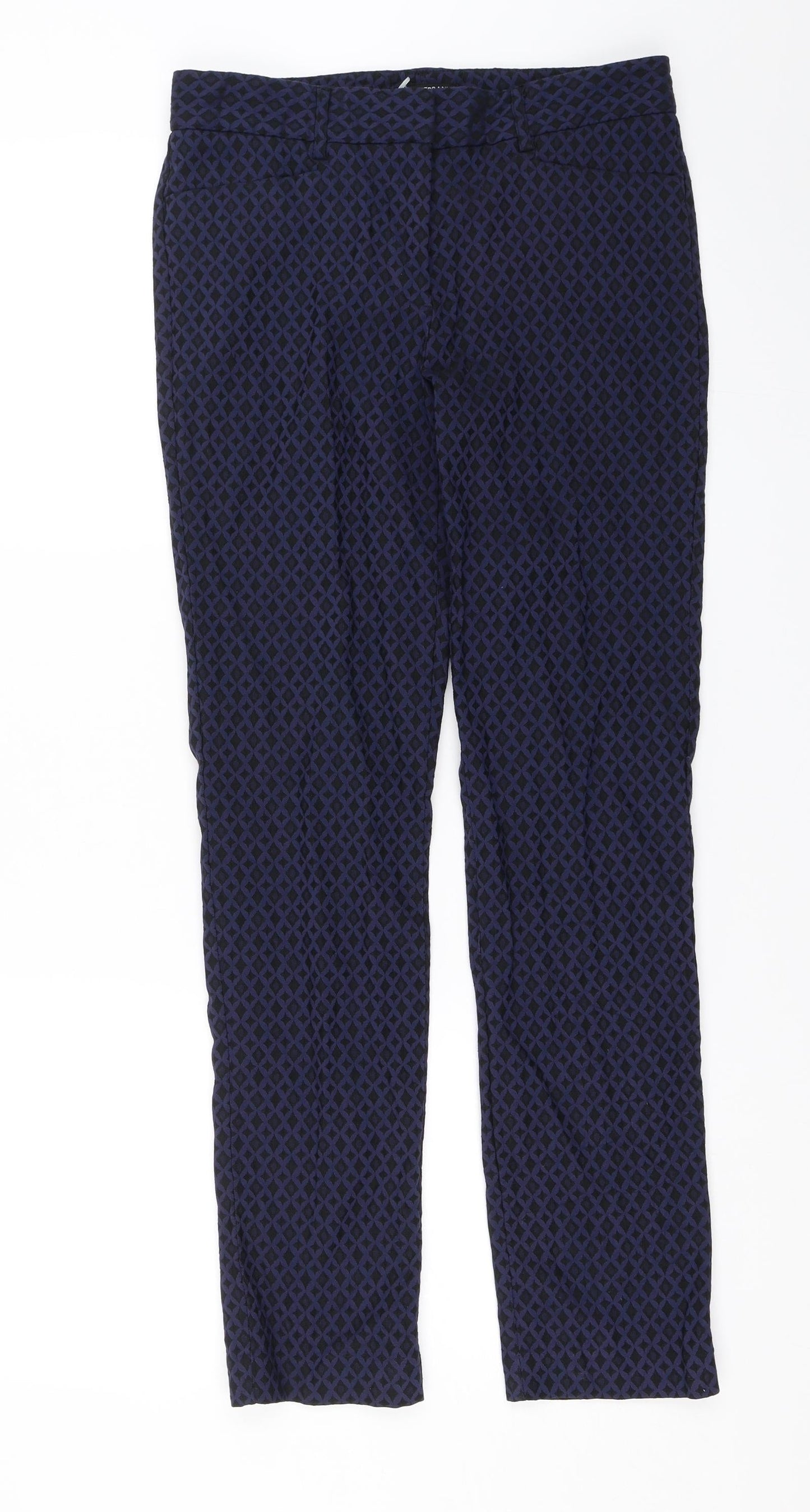 Mario Serrani Womens Blue   Trousers  Size 4 L26 in