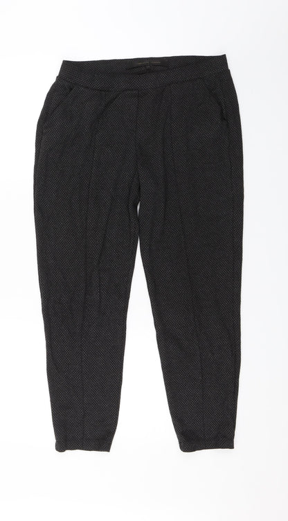 Womens UK Size 12 Preworn Regular Fit  Black Trousers