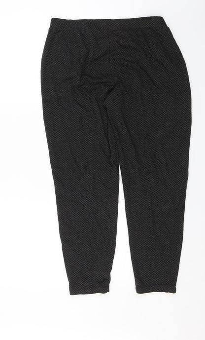 Womens UK Size 12 Preworn Regular Fit  Black Trousers