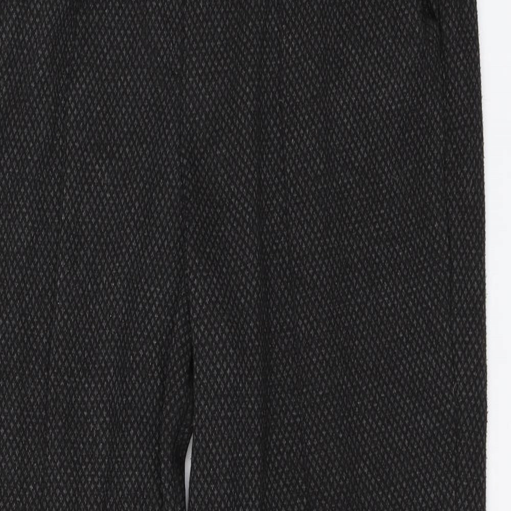 Womens UK Size 12 Preworn Regular Fit  Black Trousers