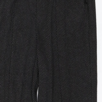 Womens UK Size 12 Preworn Regular Fit  Black Trousers
