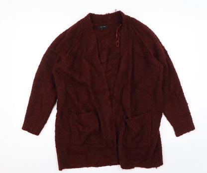Womens UK Size S New Look Red Cardigan Jumper