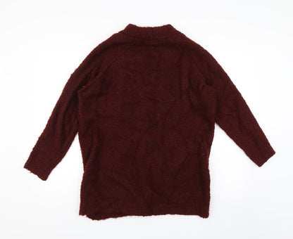 Womens UK Size S New Look Red Cardigan Jumper
