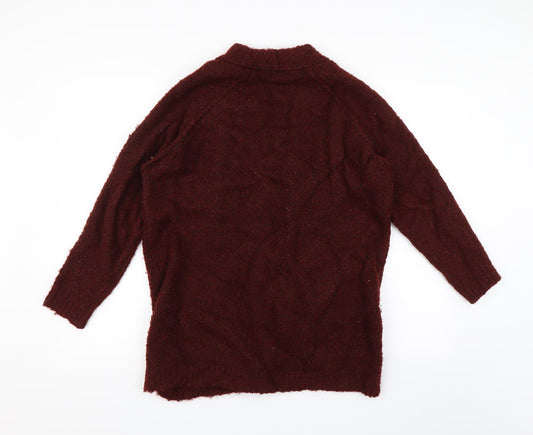 Womens UK Size S New Look Red Cardigan Jumper