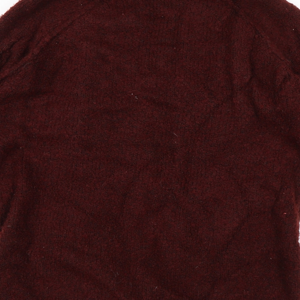 Womens UK Size S New Look Red Cardigan Jumper