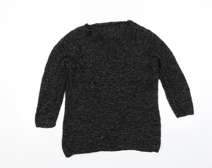 BM Collection Womens Black   Pullover Jumper Size L