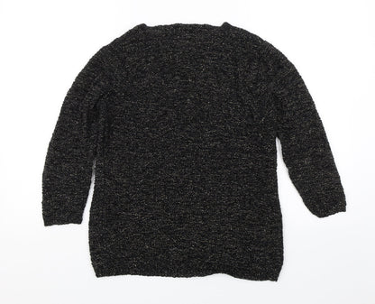 BM Collection Womens Black   Pullover Jumper Size L