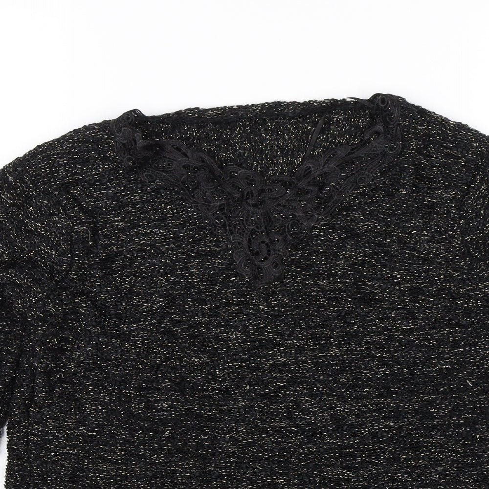 BM Collection Womens Black   Pullover Jumper Size L