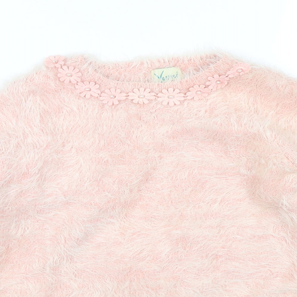 Yumi Girls Pink   Pullover Jumper Size 13-14 Years
