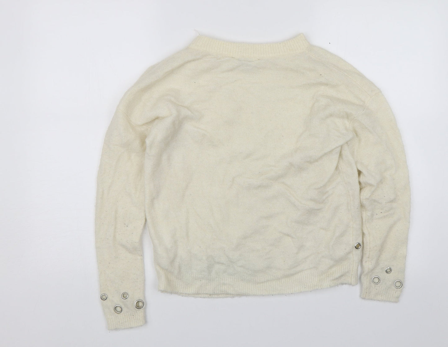 Womens UK Size 10 Miss Selfridge White Pullover Jumper