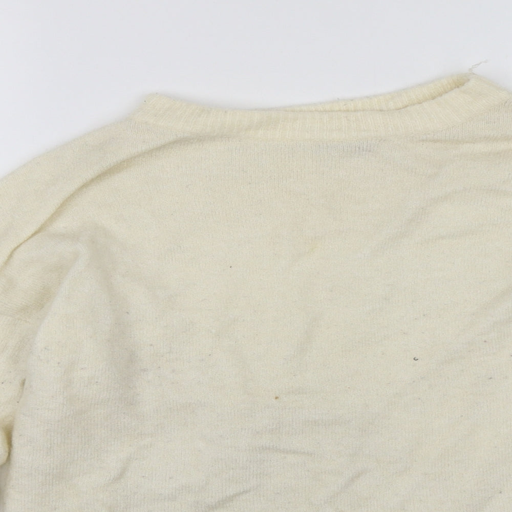 Womens UK Size 10 Miss Selfridge White Pullover Jumper
