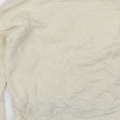 Womens UK Size 10 Miss Selfridge White Pullover Jumper