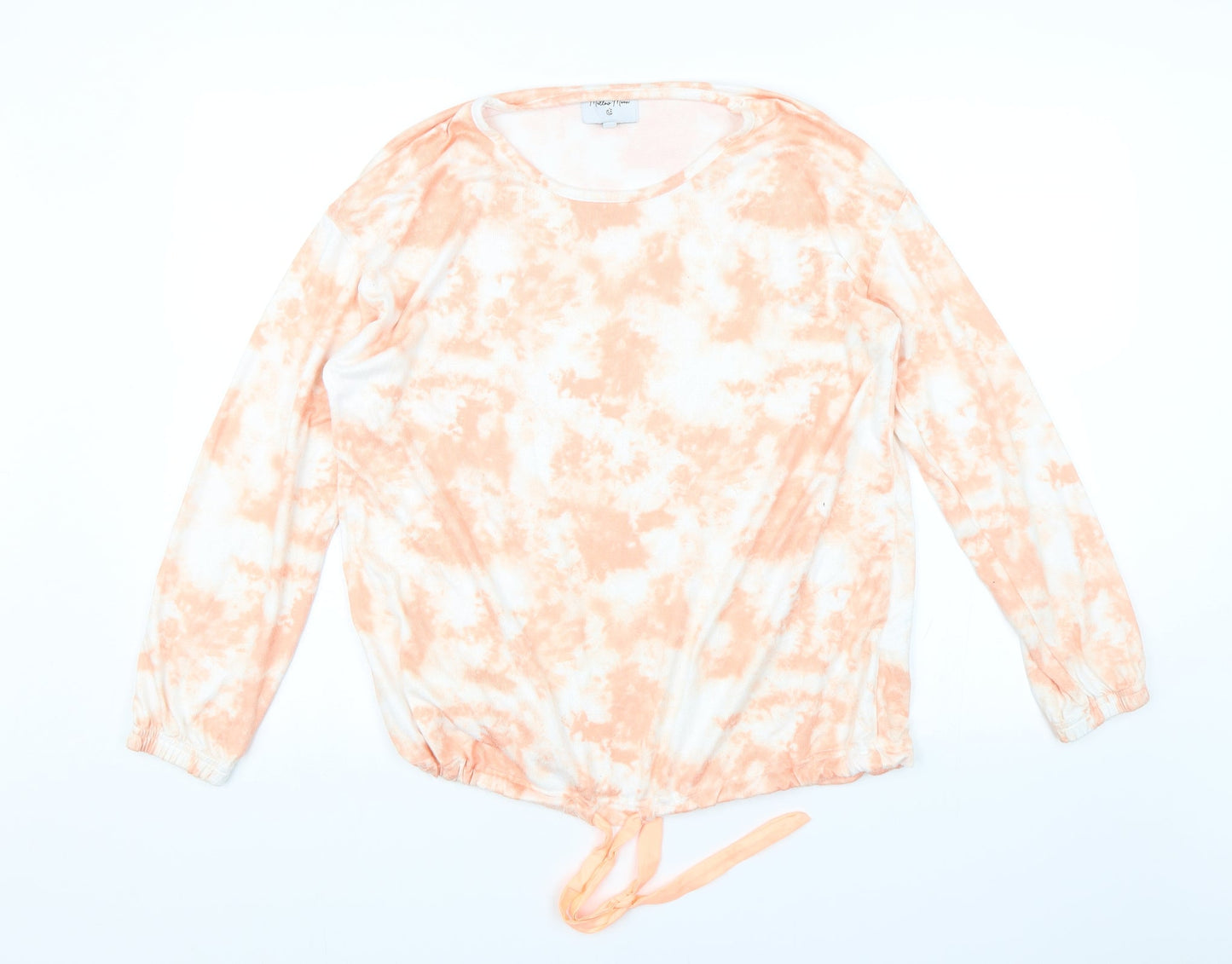 Mallow Moon Womens Orange Solid  Top Pyjama Top Size M