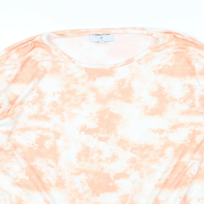 Mallow Moon Womens Orange Solid  Top Pyjama Top Size M