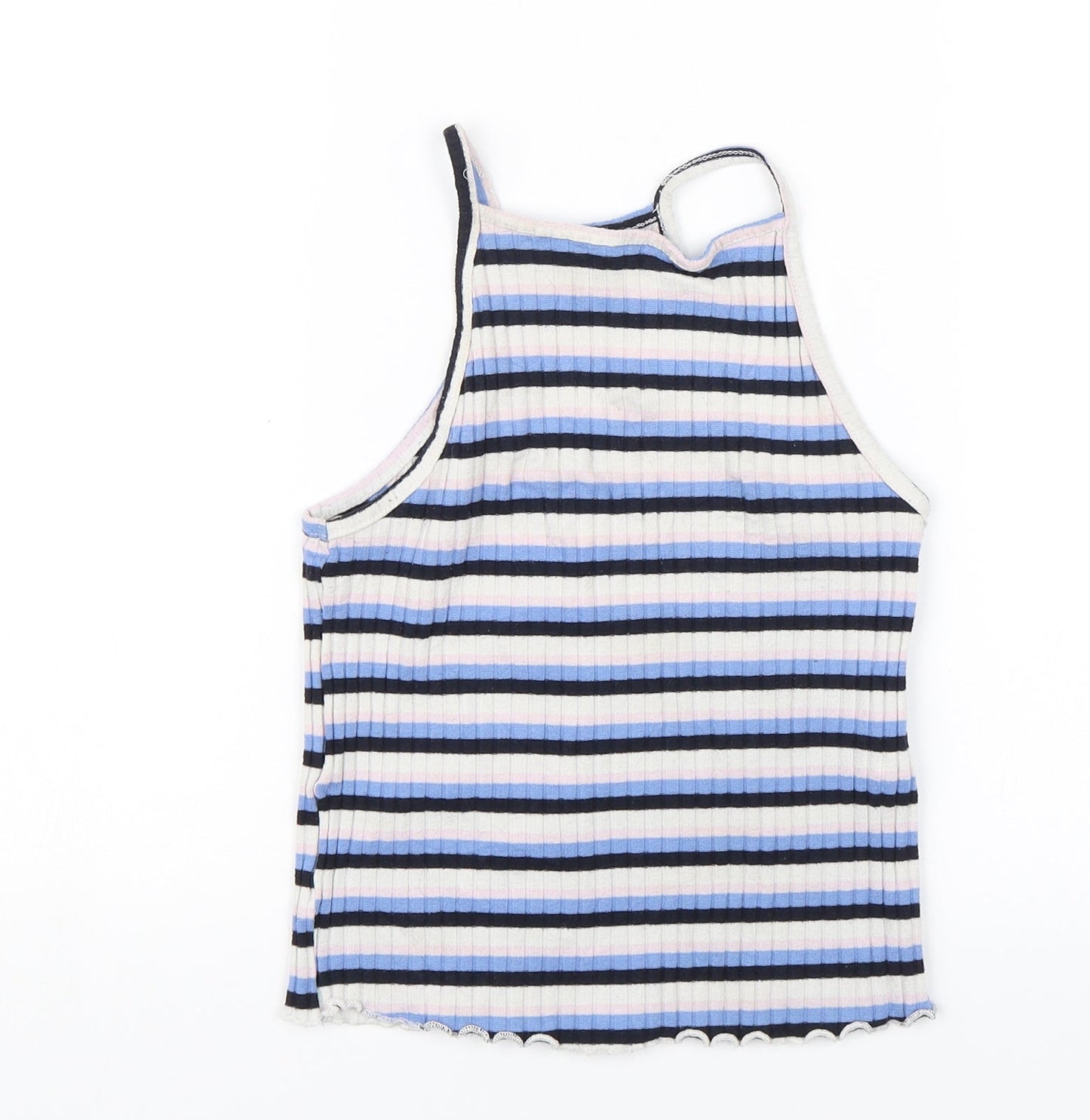 Primark Womens Blue Striped  Basic Tank Size 8