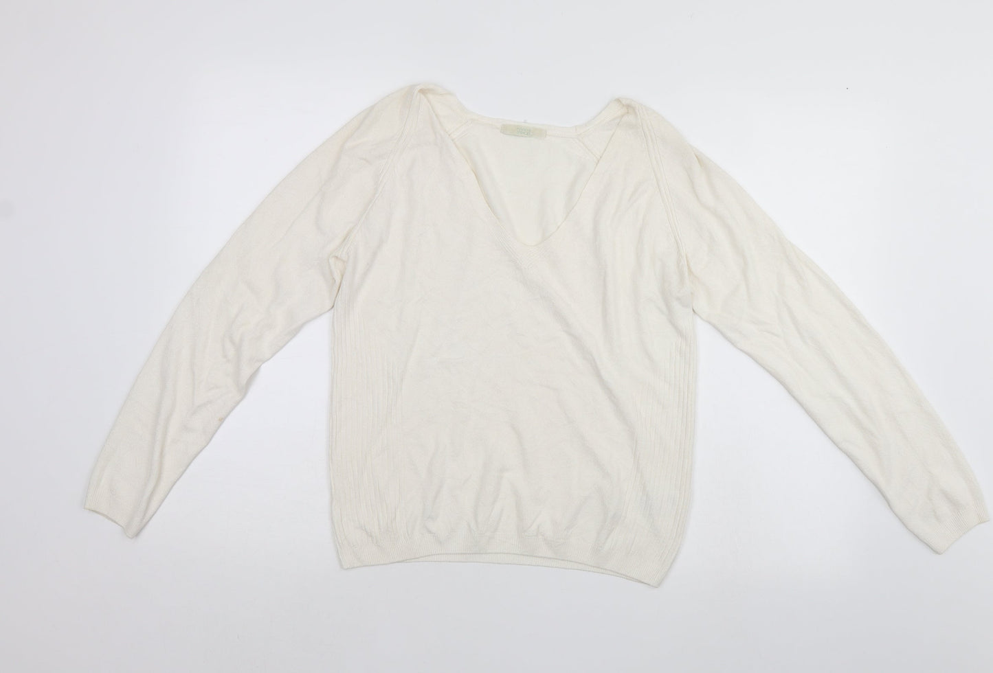 Womens UK Size 18 Marks and Spencer White Pullover Jumper