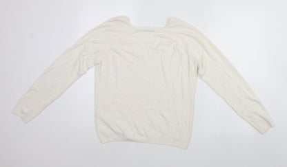 Womens UK Size 18 Marks and Spencer White Pullover Jumper