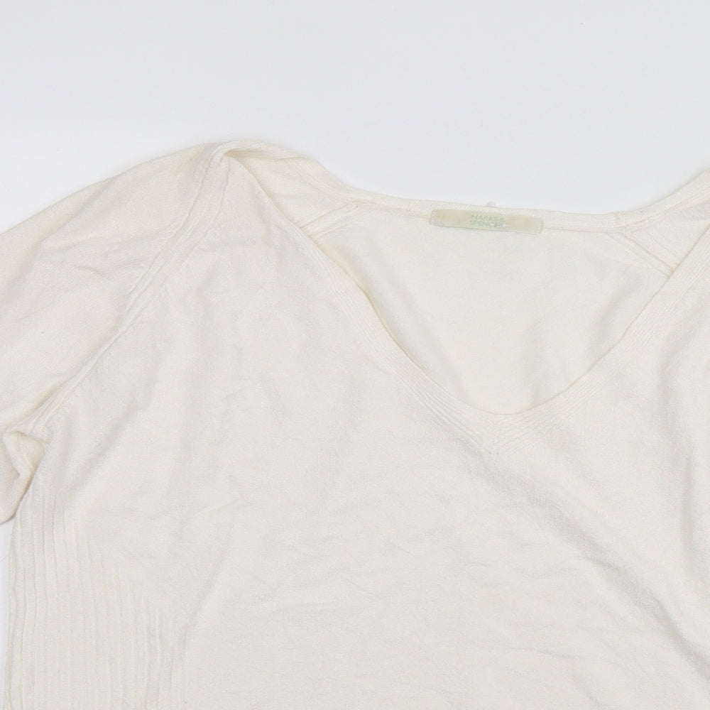 Womens UK Size 18 Marks and Spencer White Pullover Jumper