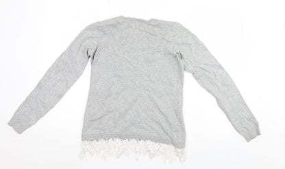 Dorothy Perkins Womens Grey   Tunic Jumper Size 8