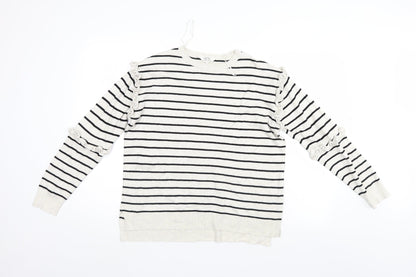 Womens UK Size 14 Nine White Pullover Jumper