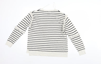 Womens UK Size 14 Nine White Pullover Jumper