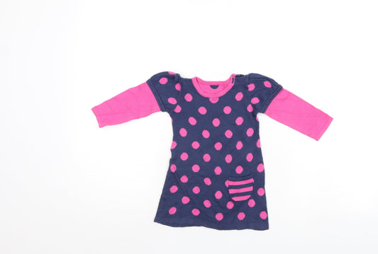 George Girls Multicoloured Polka Dot  Jumper Dress  Size 6-9 Months