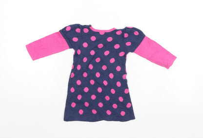 George Girls Multicoloured Polka Dot  Jumper Dress  Size 6-9 Months