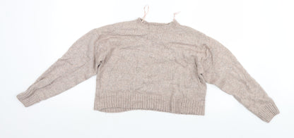 Womens UK Size M New Look Beige Pullover Jumper