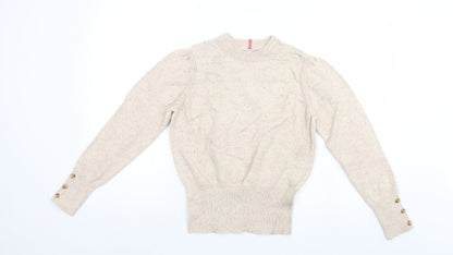 Womens UK Size 12 M&S Ivory Pullover Jumper