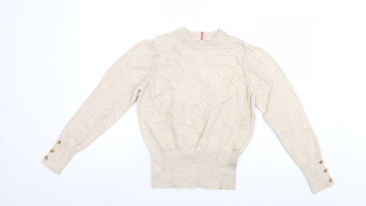 Womens UK Size 12 M&S Ivory Pullover Jumper