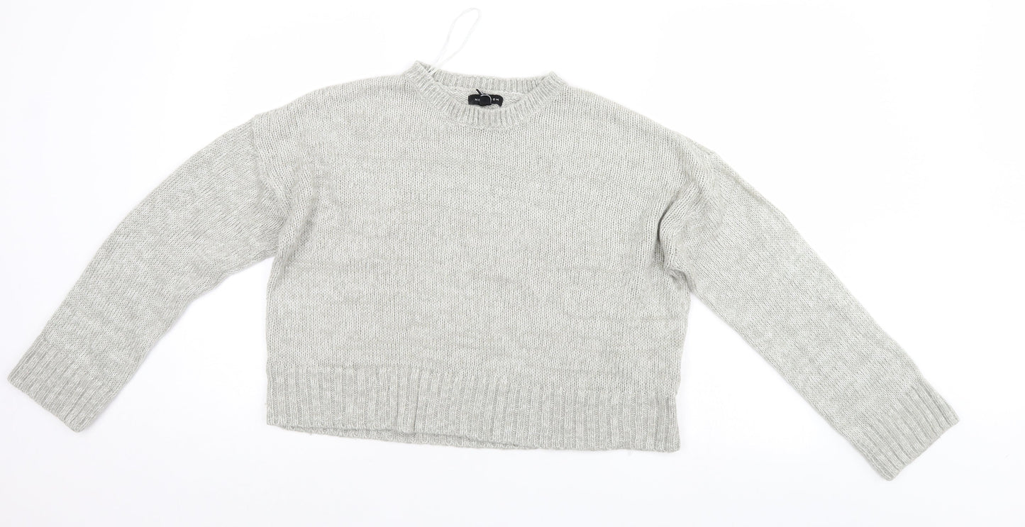 Womens UK Size M New Look Grey Pullover Jumper