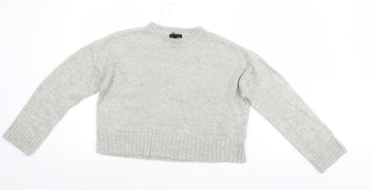 Womens UK Size M New Look Grey Pullover Jumper