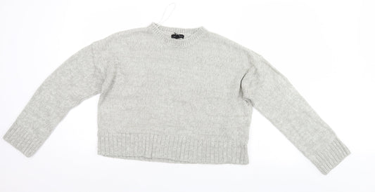 Womens UK Size M New Look Grey Pullover Jumper