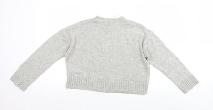 Womens UK Size M New Look Grey Pullover Jumper