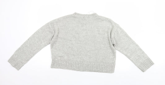 Womens UK Size M New Look Grey Pullover Jumper