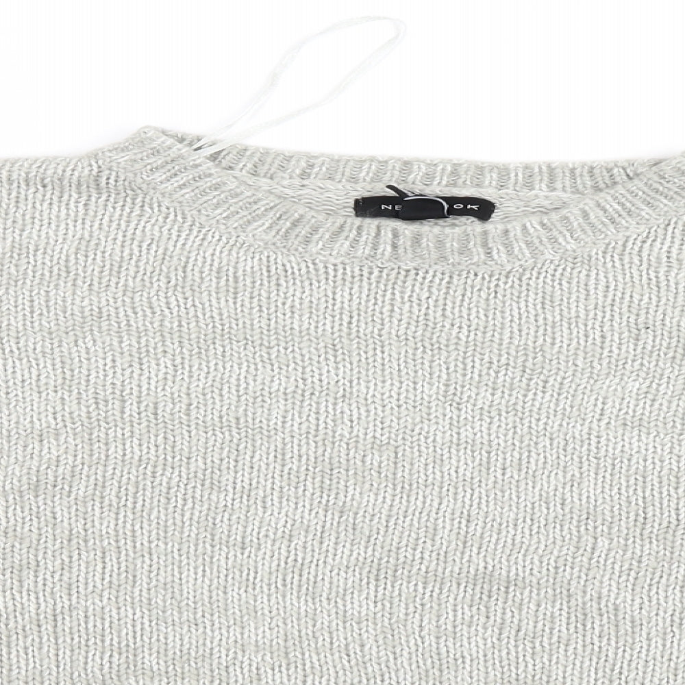 Womens UK Size M New Look Grey Pullover Jumper