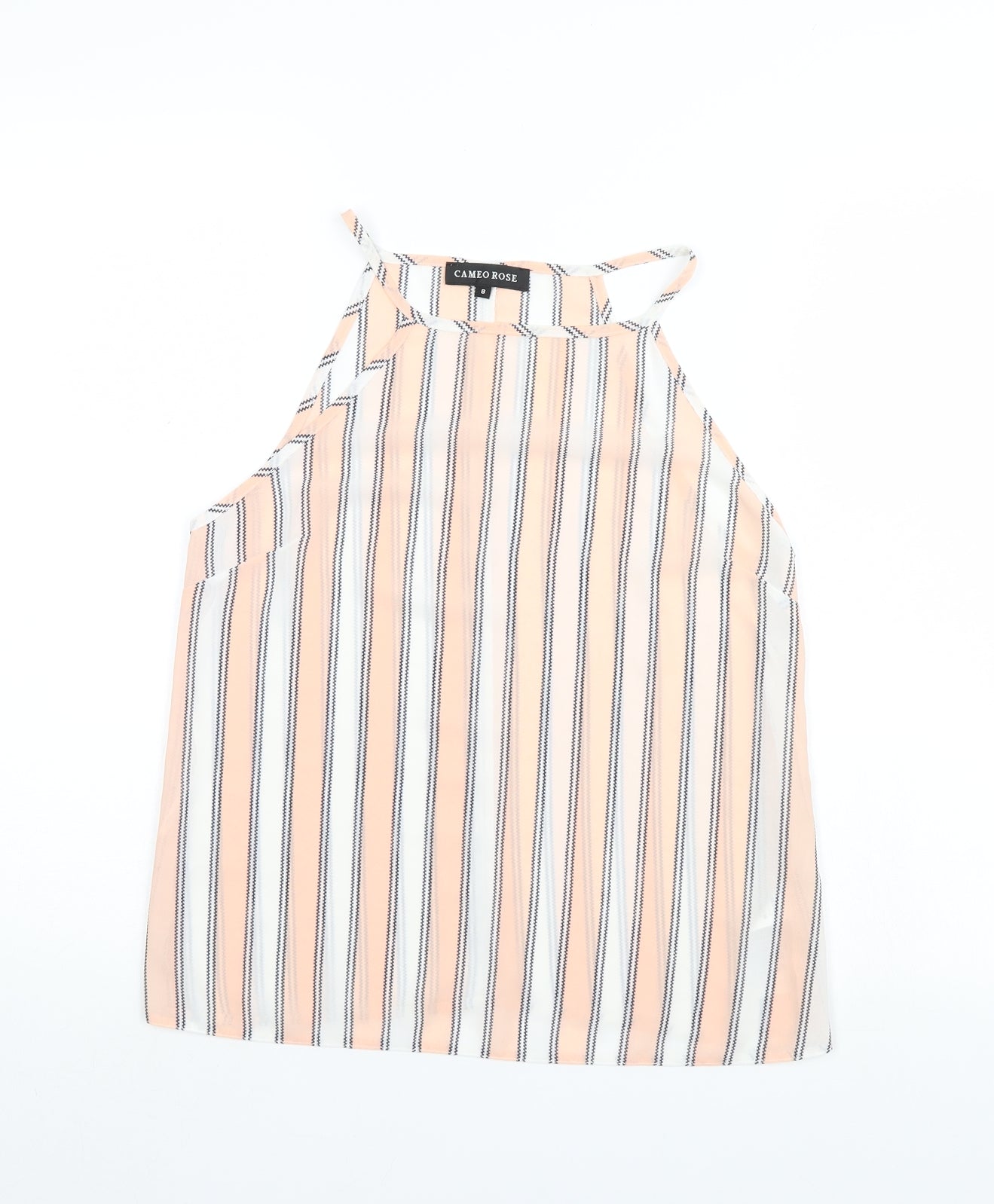 Cameo Rose Womens Pink Striped  Basic Tank Size 8